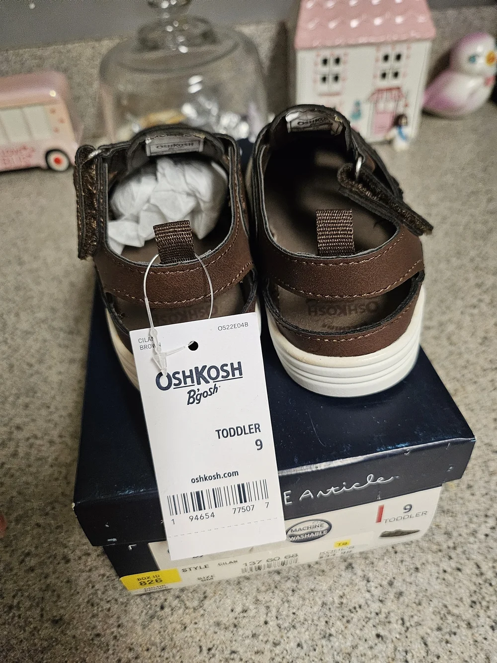 OshKosh B'gosh Brown Kids Sandal Sneakers - Toddler